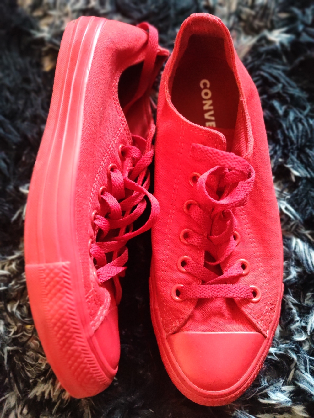 Converse All Star Platform Low Top Sneakers - Red